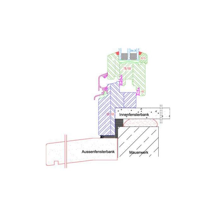 Holzfenster CAD Detailzeichnungen & Holzfenster Schnitte