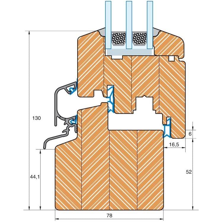 Holzfenster CAD Detailzeichnungen & Holzfenster Schnitte
