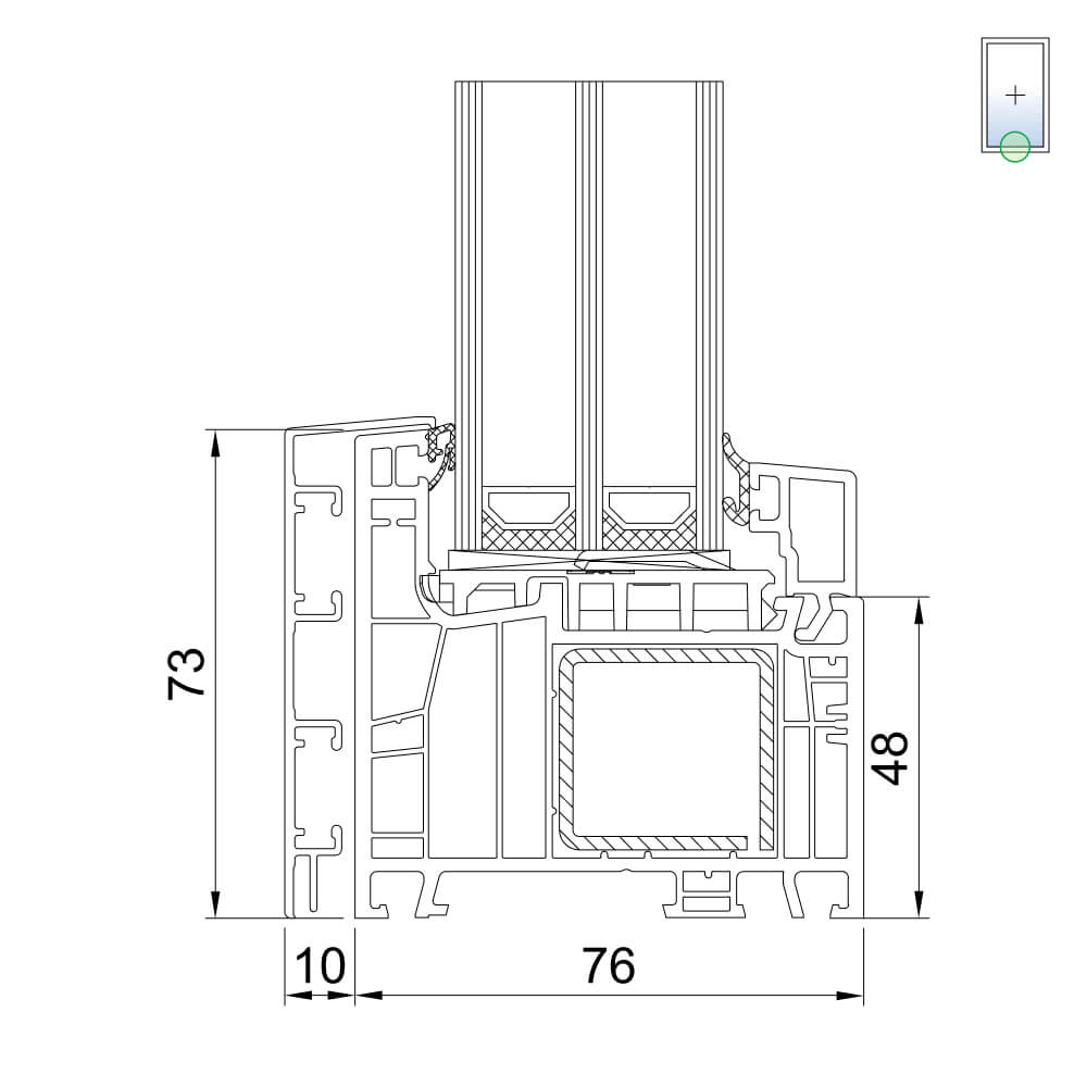 TwinSet neo MD - Festverglasung
