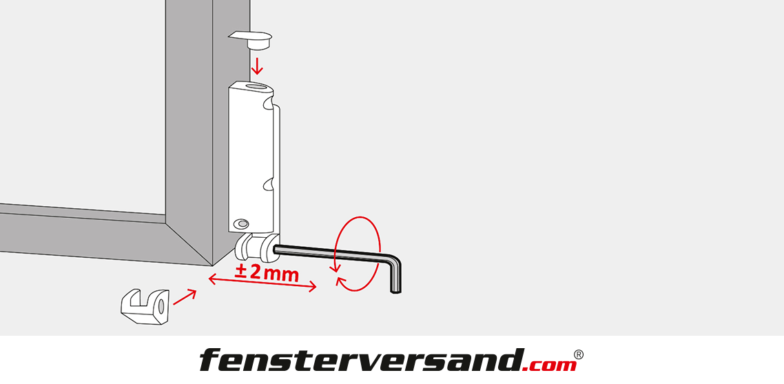 Fenster seitlich einstellen