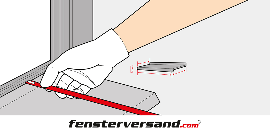 Fensterbank ausmessen