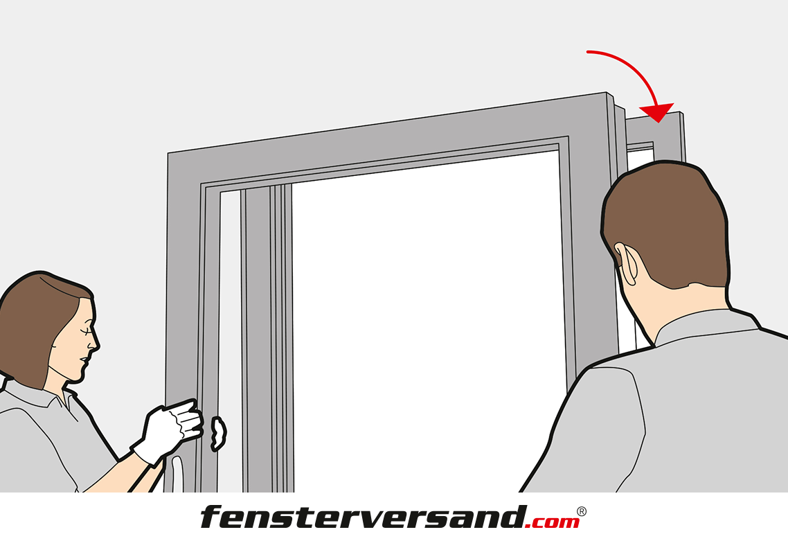 Terrassentürflügel einhängen