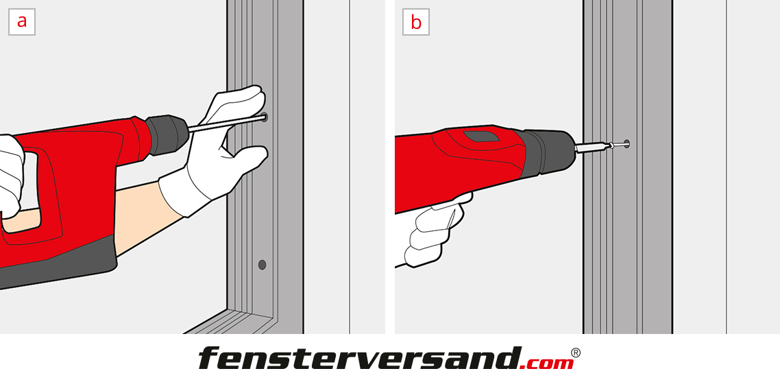 Terrassentürrahmen mit der Wand verschrauben