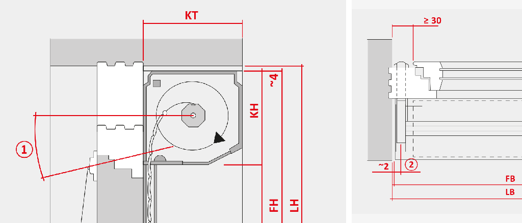 Vorbaurollladen mit Gurt