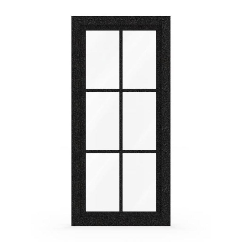 Balkontür mit Sprossen in Schwarz