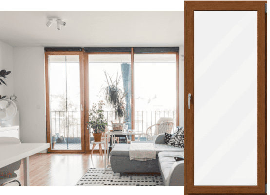 Balkontür aus Holz-Alu innen Balkontür aus Holz-Alu innen