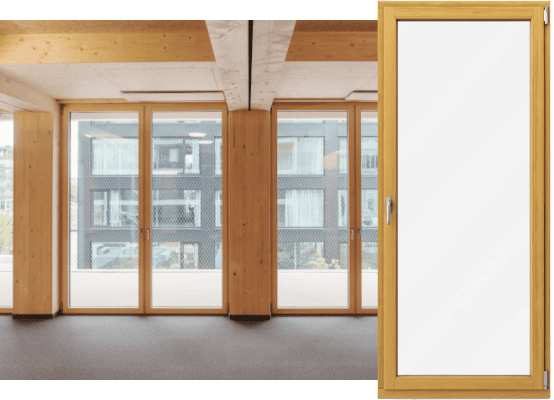 Balkontür aus Kiefernholz Balkontür aus Kiefernholz