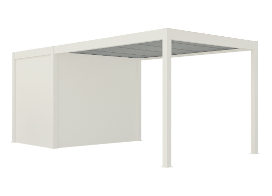 Carport in Weiß mit Schuppen Carport in Weiß mit Schuppen