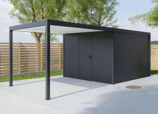 Carport mit großem Abstellraum
