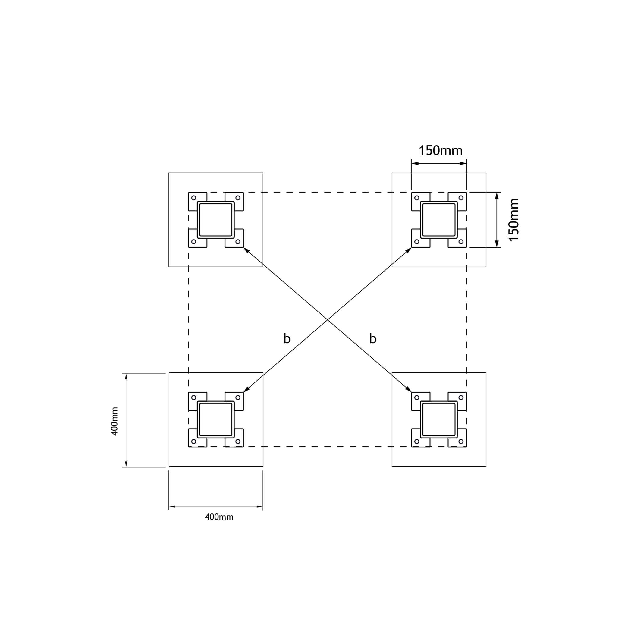 Pfosten und Beton Fundament Pfosten und Beton Fundament