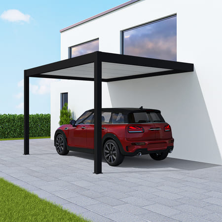 Carport Tiefschwarz