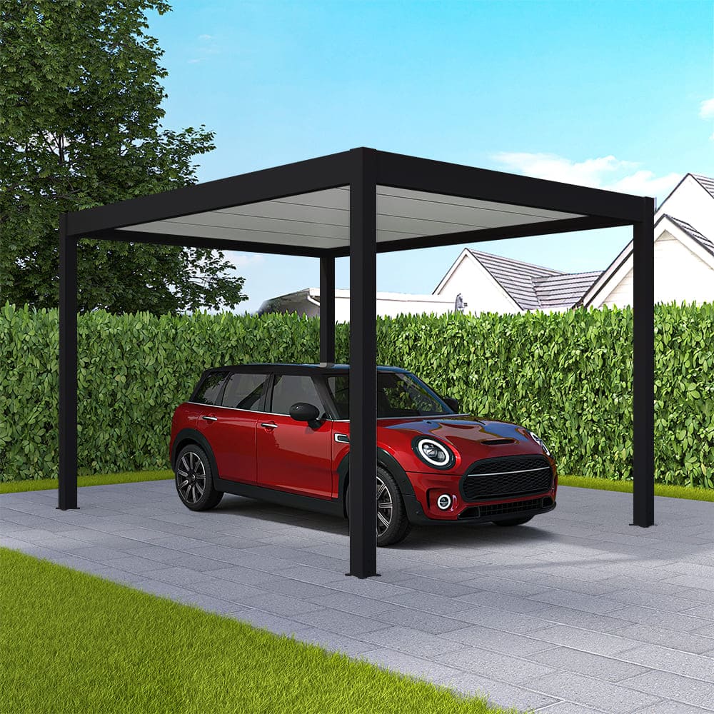 Carport Tiefschwarz