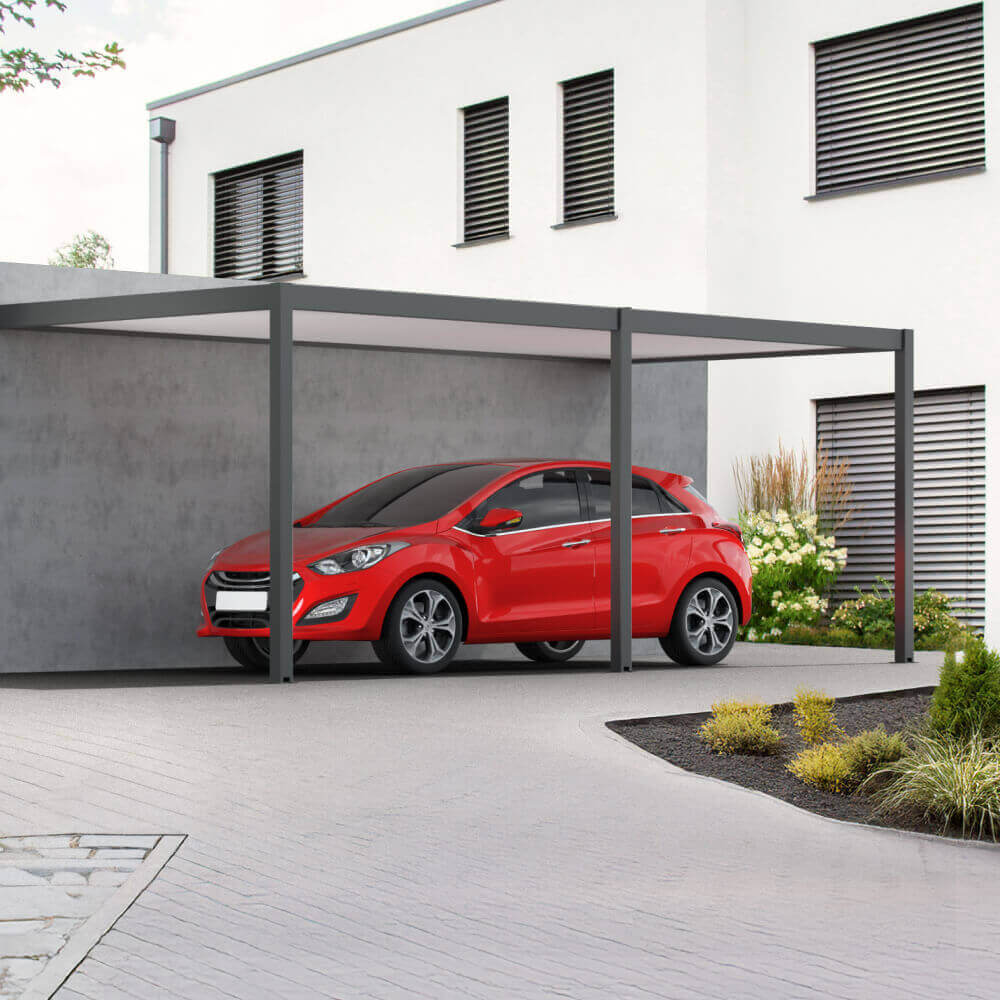 Anbaucarport für ein Auto