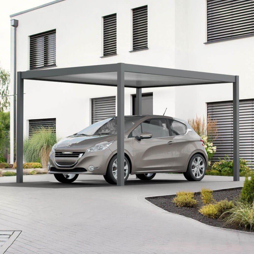 Freistehender Carport ein Auto