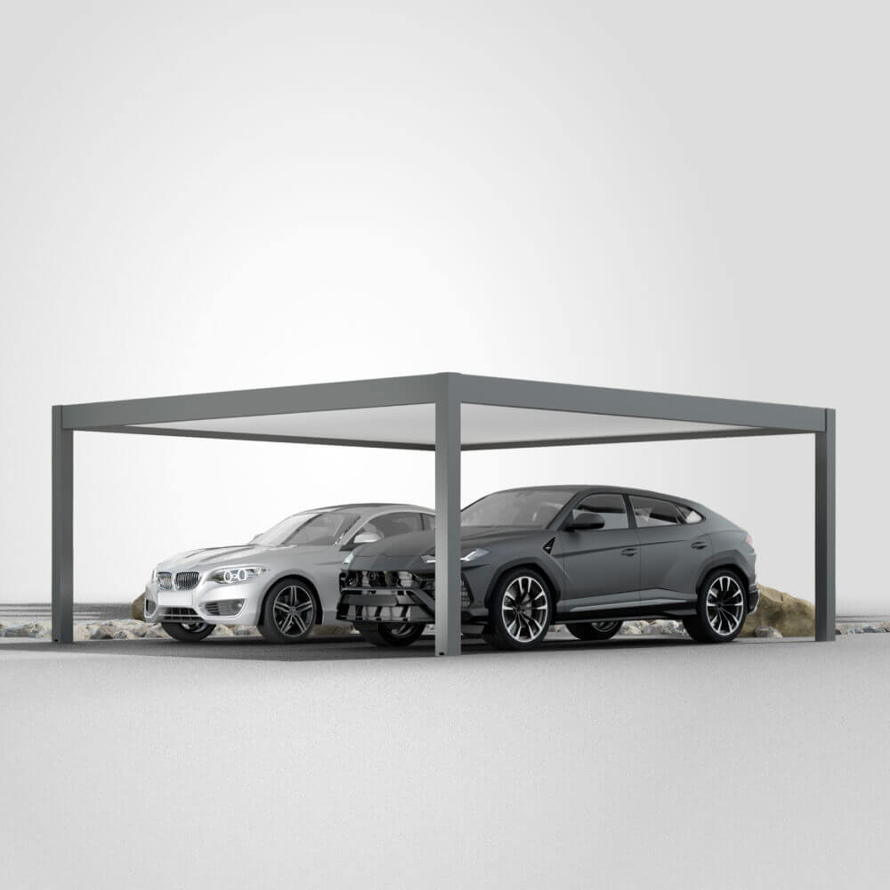 Freistehender Carport für zwei Autos