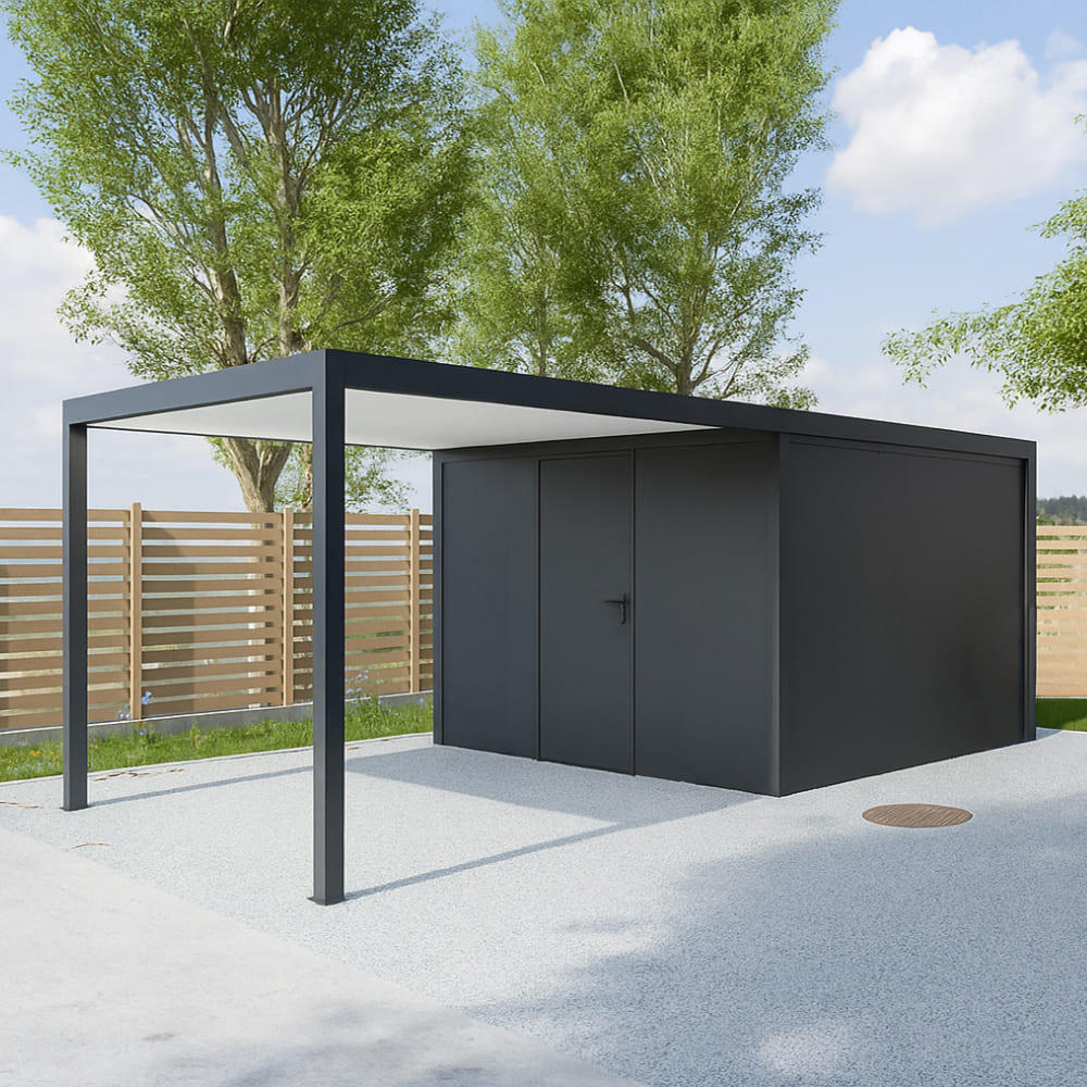 Carport mit Abstellraum 2 m