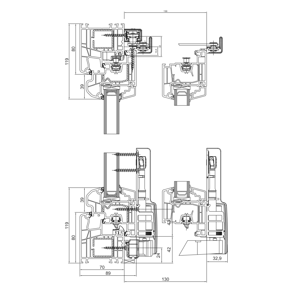 Ideal 5000 Parallel-Schiebe-Kipp-Tür