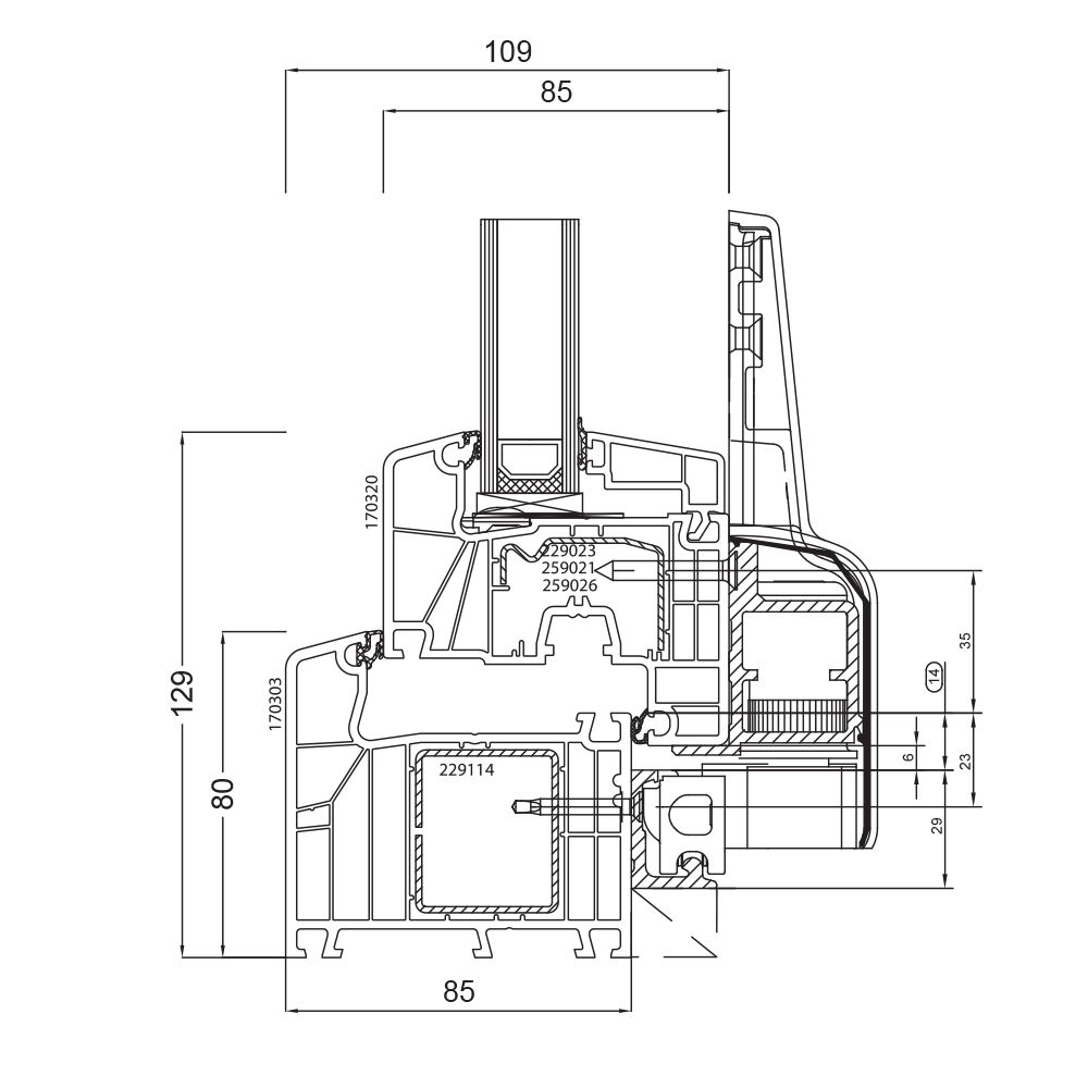 Ideal 7000 Parallel-Schiebe-Kipp-Tür