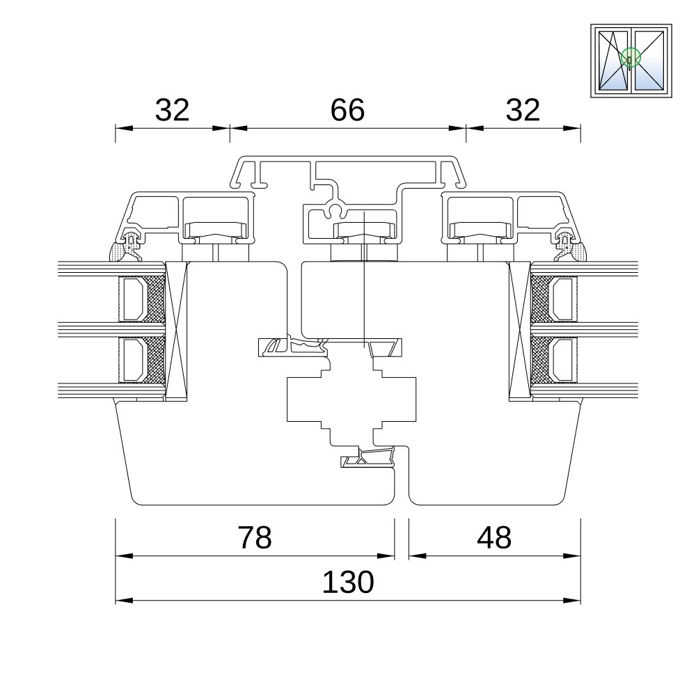 Idealu Classicline IV 68 Stulpdetail