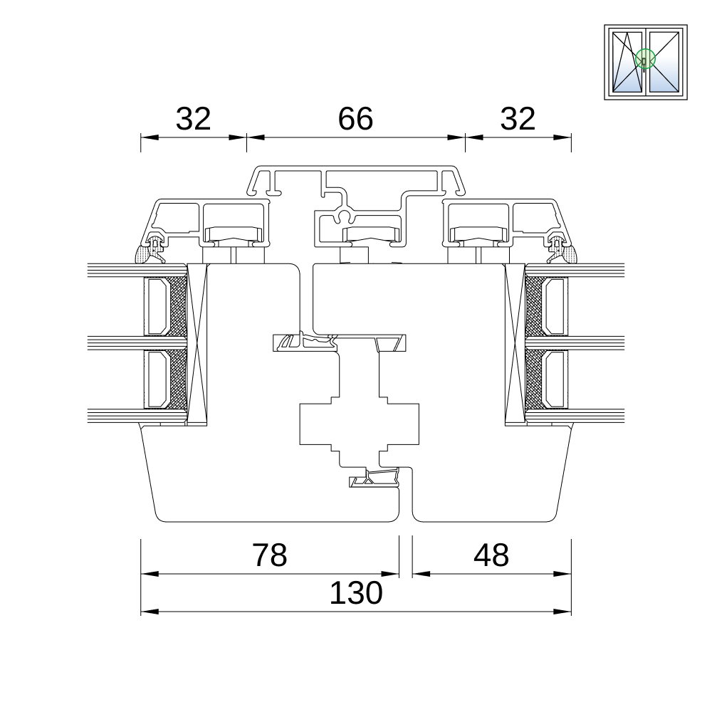 Idealu Classicline IV 78 Stulpdetail
