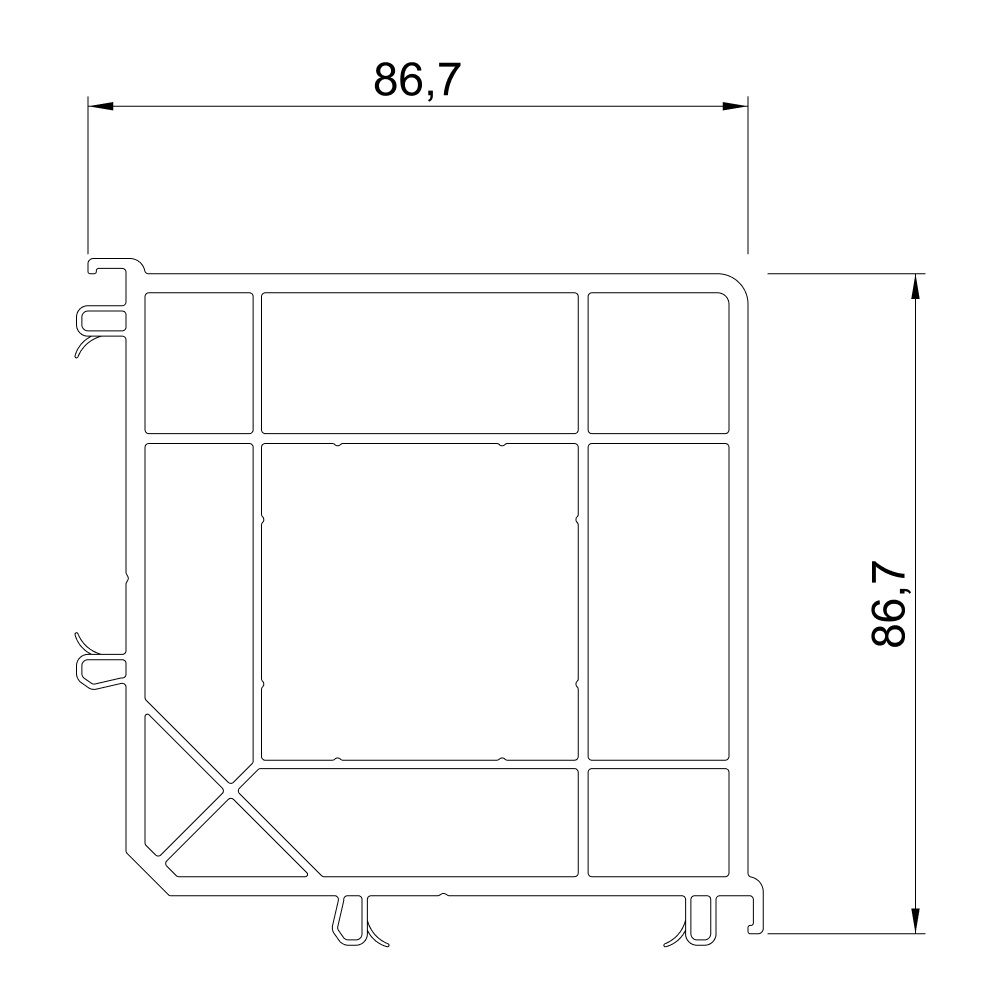 82 MD Fenster & Balkontür Eckkopplung 90 Grad 82 MD Fenster & Balkontür Eckkopplung 90 Grad