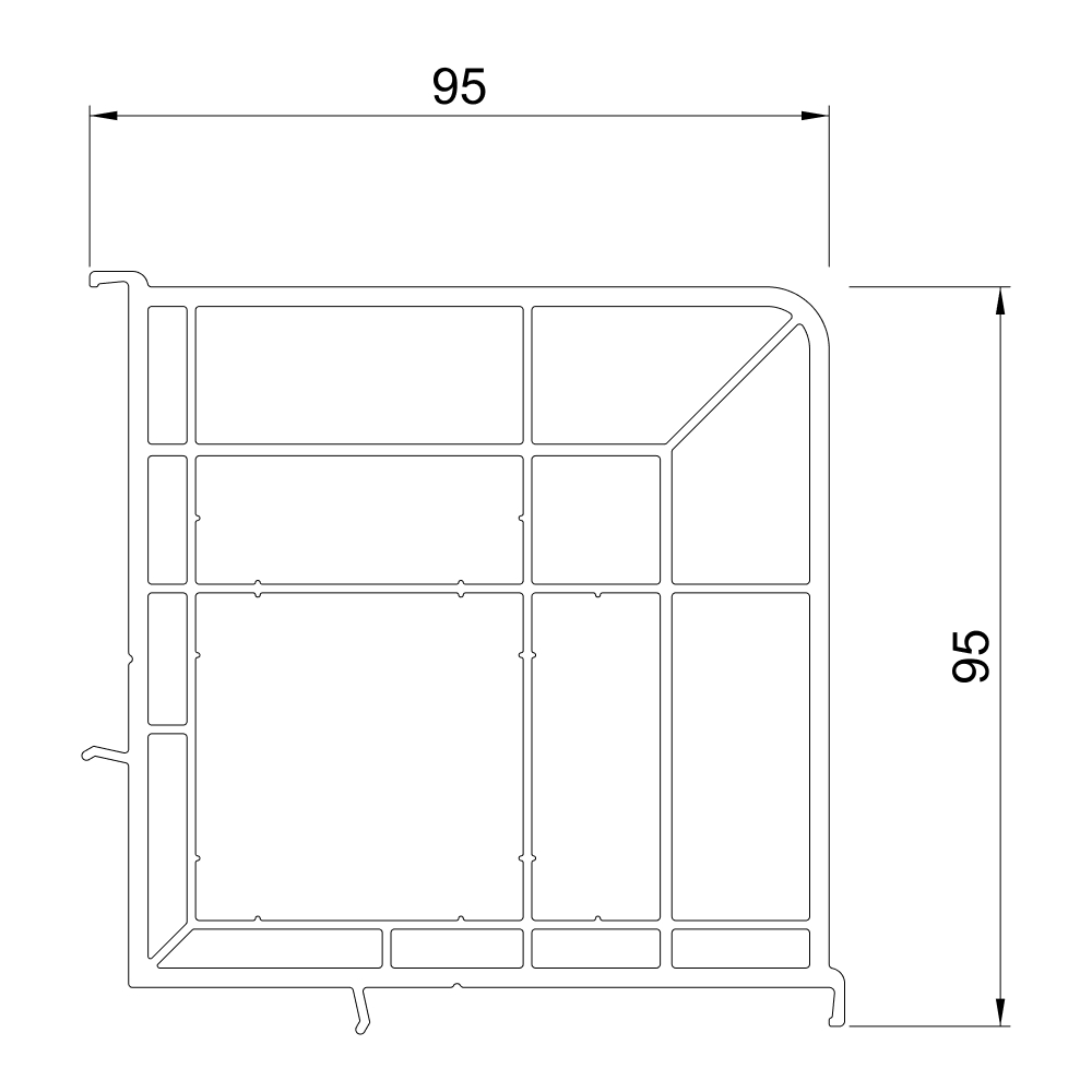 82 MD Fenster & Balkontür Eckkopplung 90 Grad 82 MD Fenster & Balkontür Eckkopplung 90 Grad