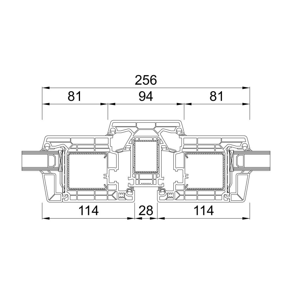 82 MD Fenster & Balkontür mit Pfosten 82 MD Fenster & Balkontür mit Pfosten