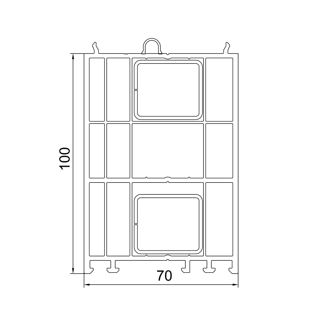 WinDowSys 70 Rahmenverbreiterung 100 mm
