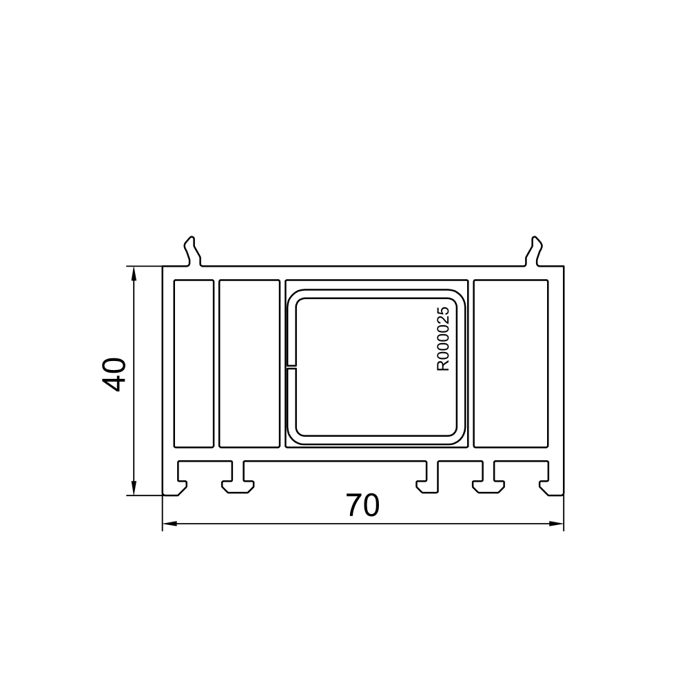 WinDowSys 70 Rahmenverbreiterung 40 mm