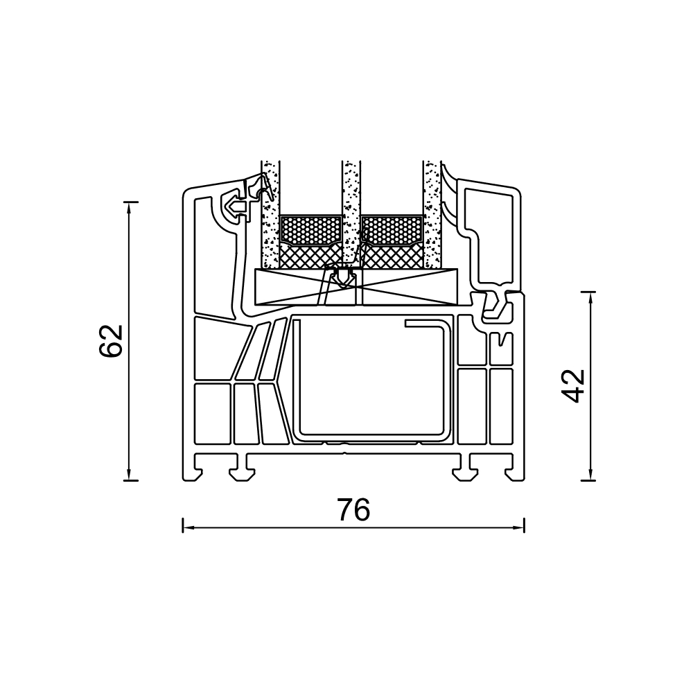 WinDowSys 76 MD Rahmen