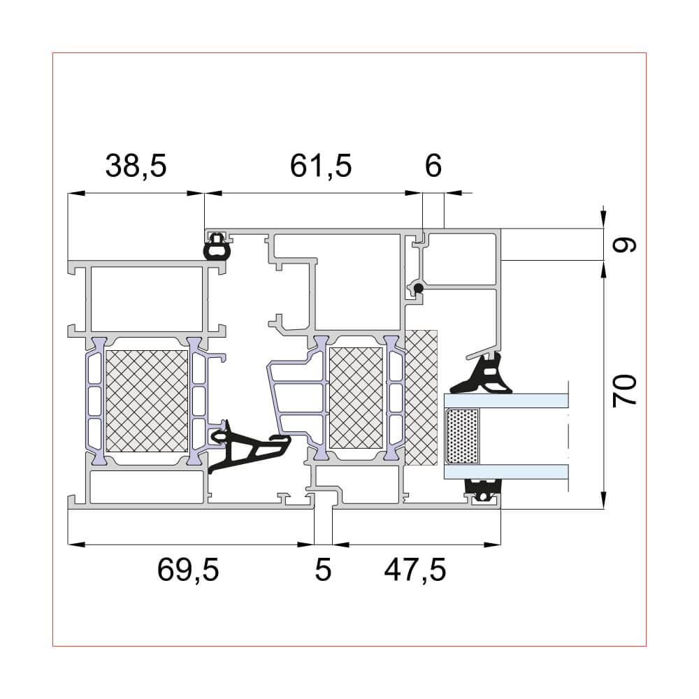 ALUPROF MB-79 SI Schnittzeichnung