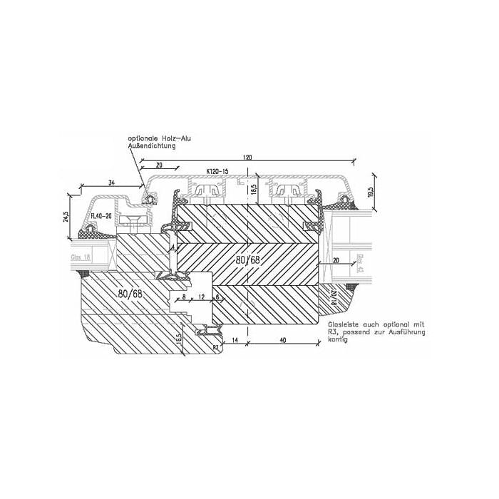 detail pondasi 1 10 Holz Alu Fenster Detail  Zeichnungen und CAD Pl ne