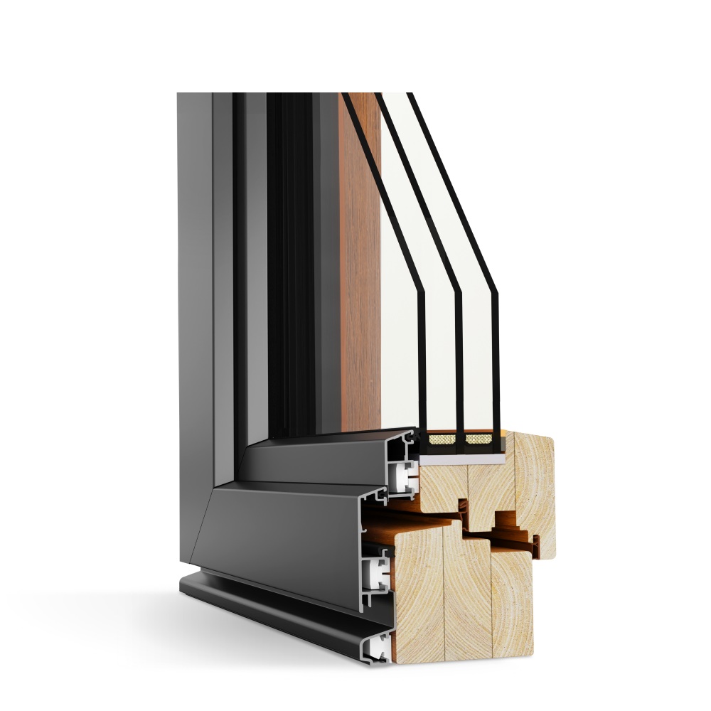 Balkontür Holz-Alu Idealu Classicline IV 78