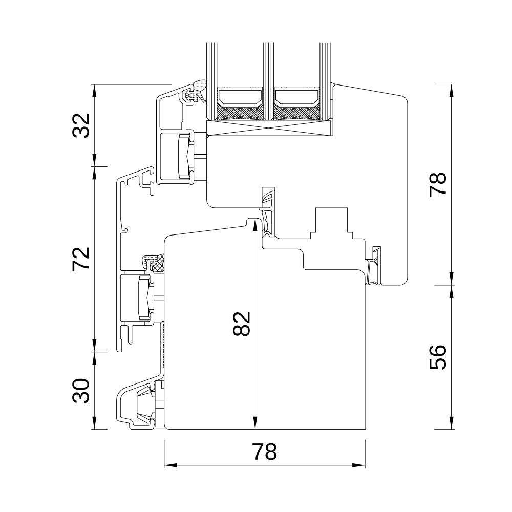 Idealu Classicline IV 78 - Profilschnitt