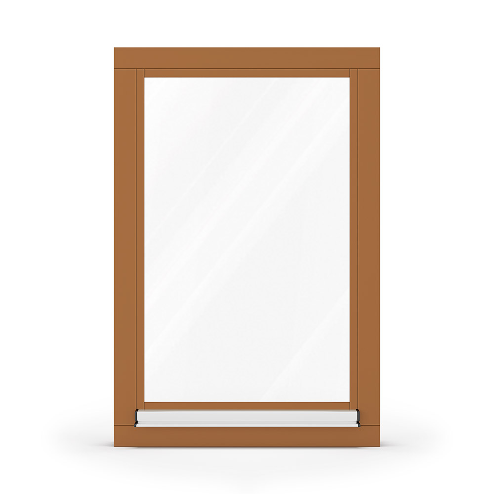 Fenster Ockerbraun