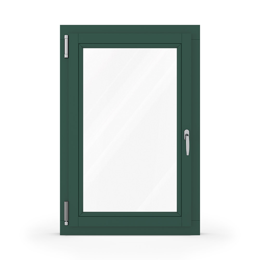 Dreh-Kipp-Holzfenster in RAL 6005 von innen