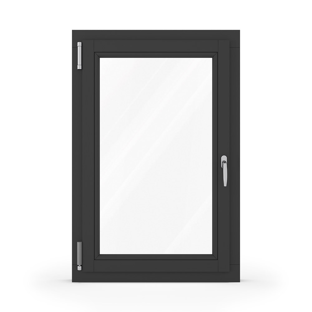 Dreh-Kipp-Holzfenster in RAL 9005 von innen