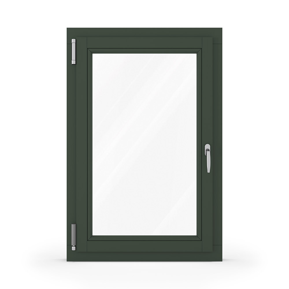Dreh-Kipp-Holzfenster in RAL 6009 von innen