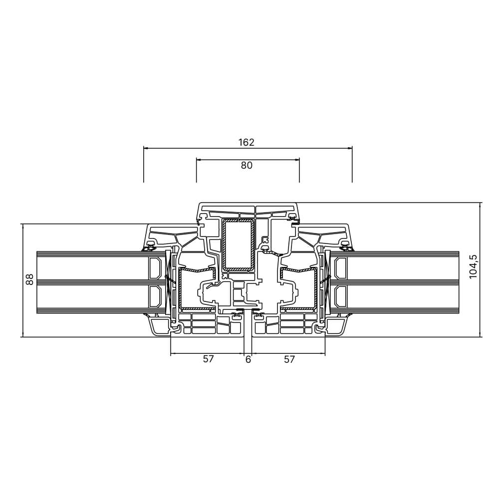 Kömmerling 88 MD Stulpdetail