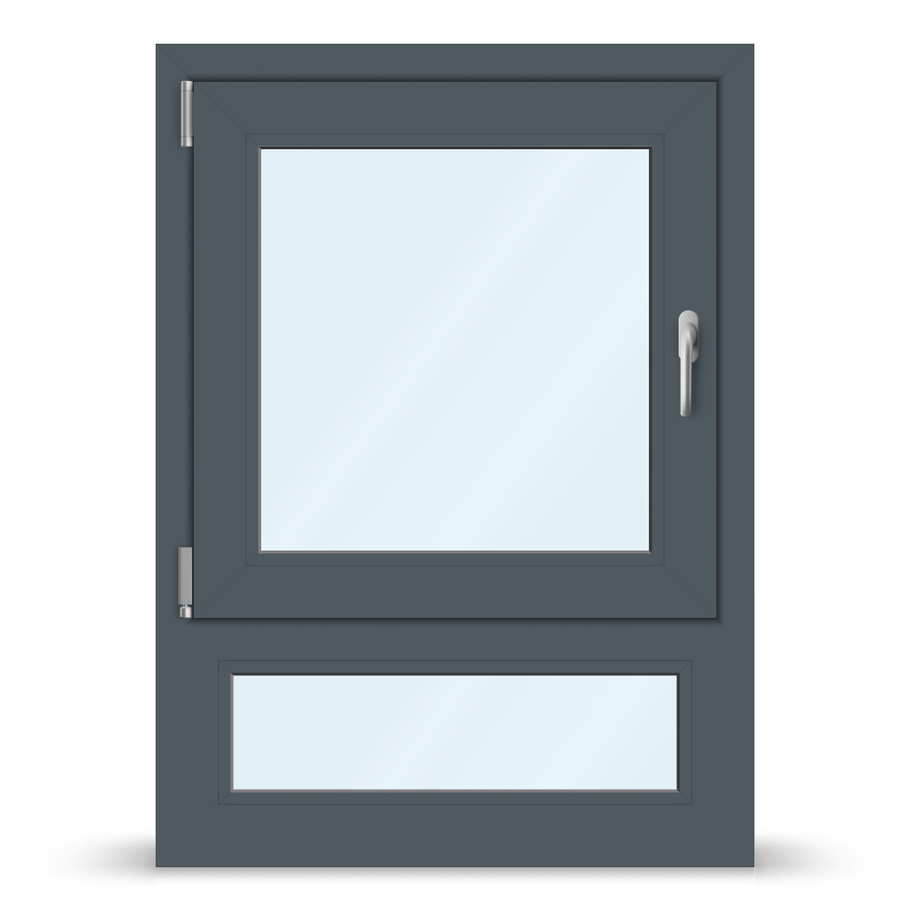 Fenster mit Unterlicht in Anthrazit