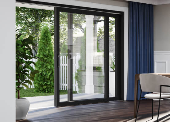 VEKA Hebeschiebetür in Anthrazit