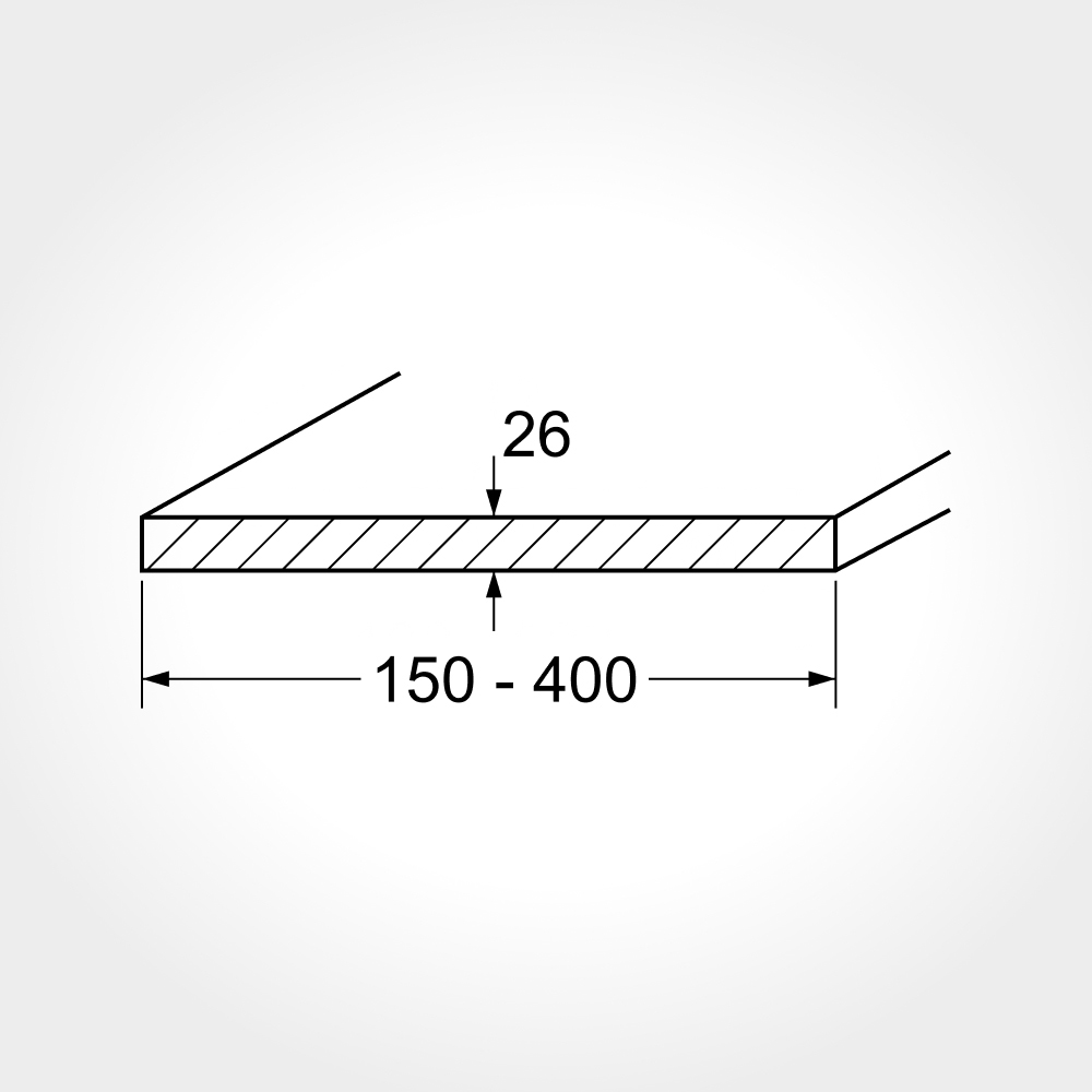 Detailzeichnung Holz Fensterbank 