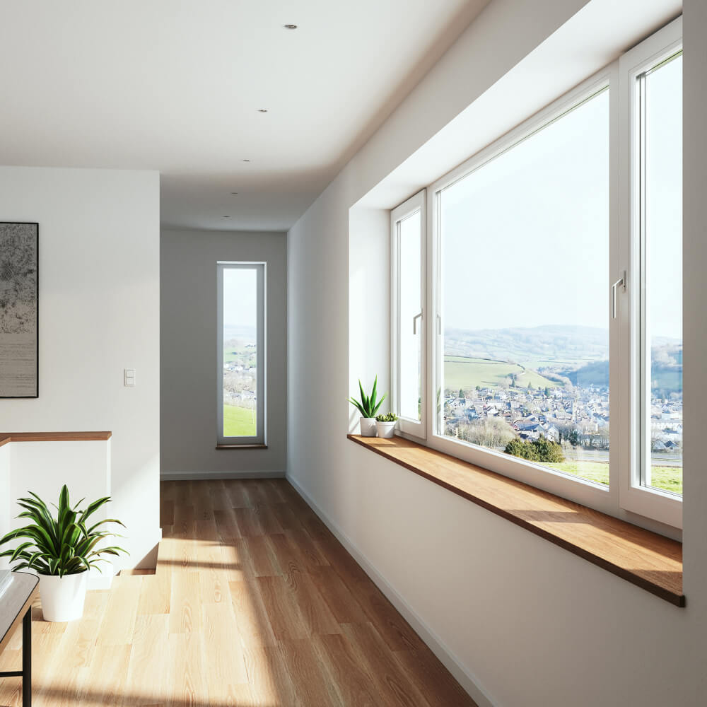 Holz Innenfensterbank Einbausituation