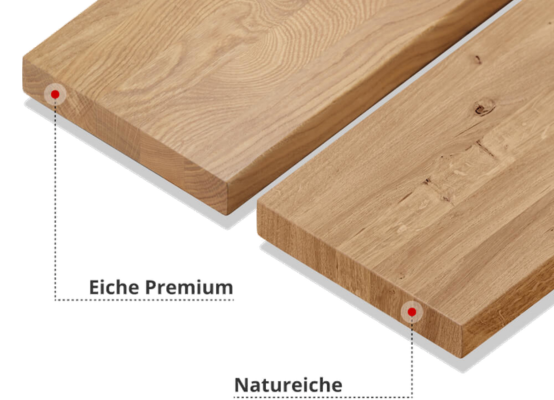 Innenfensterbank Natur- und Premium Eiche