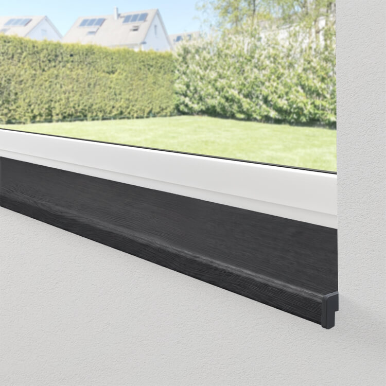 Kunststoff-Fensterbank in Anthrazit Kunststoff-Fensterbank in Anthrazit