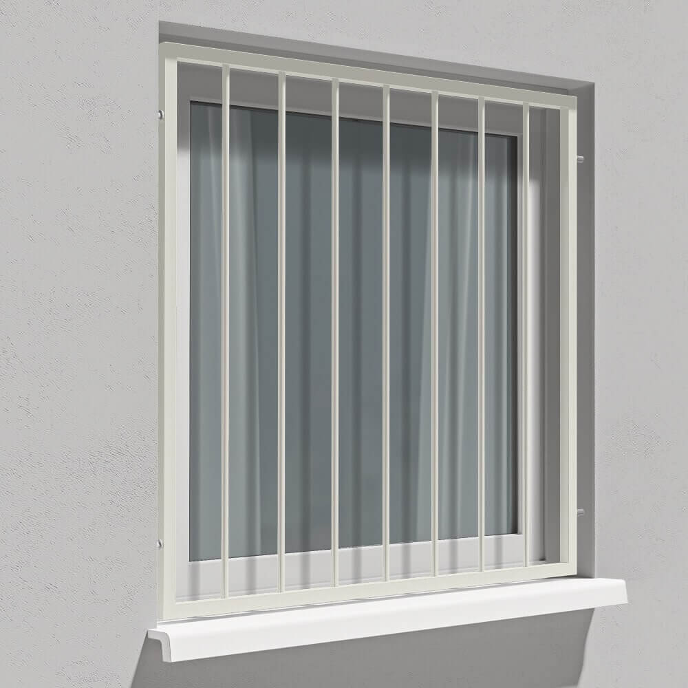 Fenstergitter in Weiß