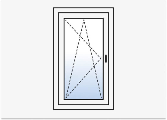 Kellerfenster drehkipp links
