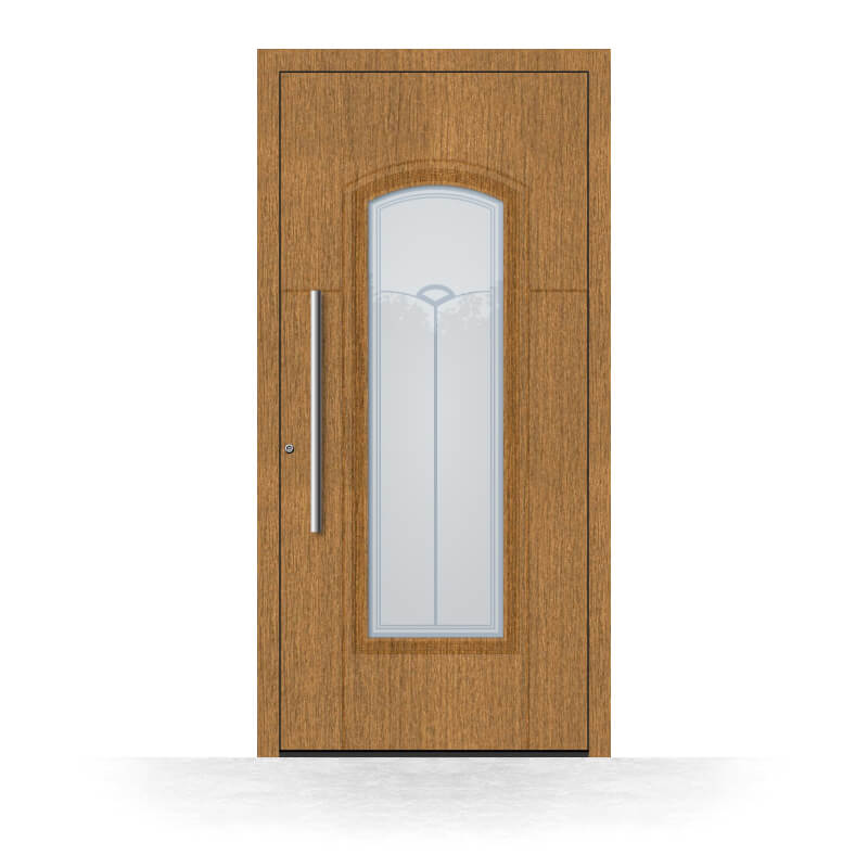 Holzhaustür Velbert in Eichenholz