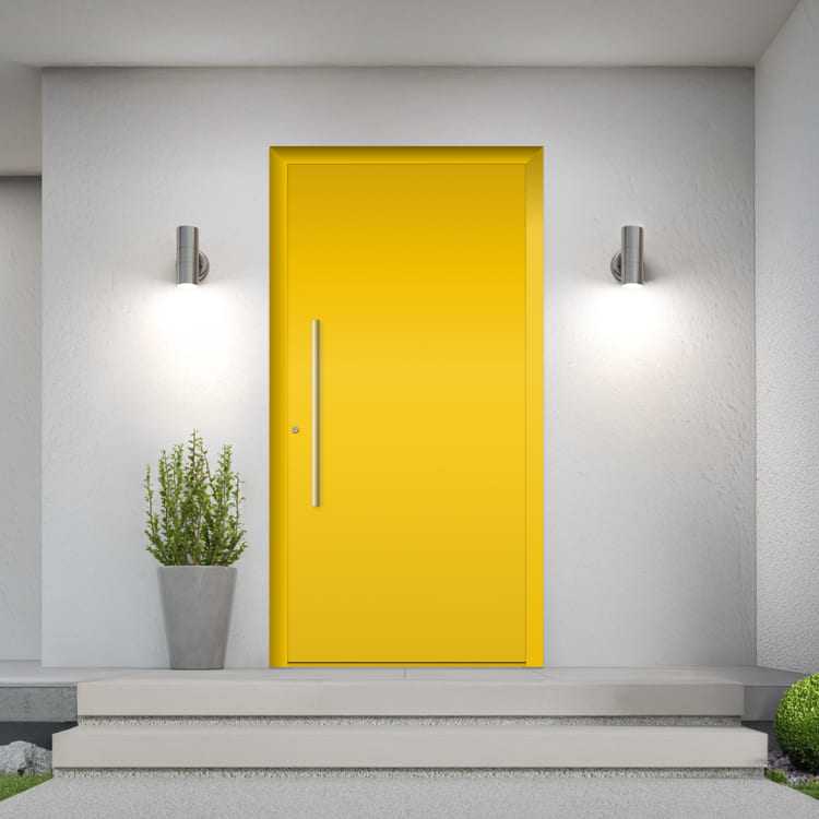 Aluminium Haustür Gelb