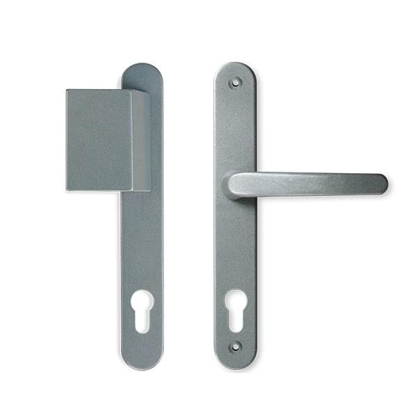 Griff Contour - Aluminium Silber Drückergarnitur Haustür